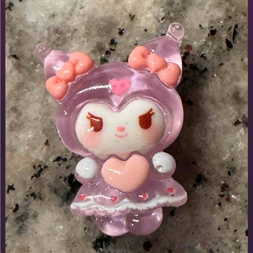 CROCS Jibbitz Kuromi Resin Croc Charm Handmade - OS